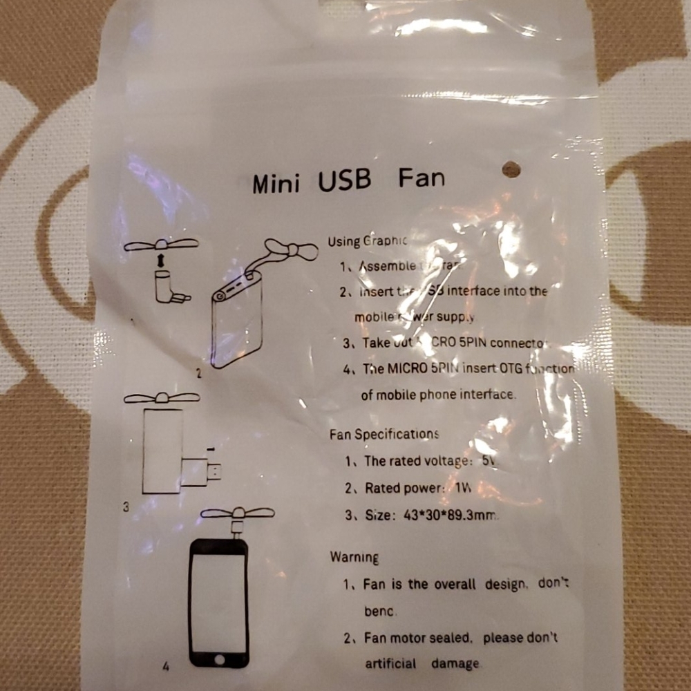 Mini USB Fan/ for IPhone - Picture 3 of 3